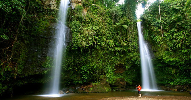 Benang Stokel and Benang Kelambu waterfall